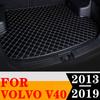 Sinjayer tapis de coffre de voiture imperméable à l'eau tapis de démarrage automatique tapis de chargement latéral plat doublure de tapis adapté pour Volvo V40 2013 2014