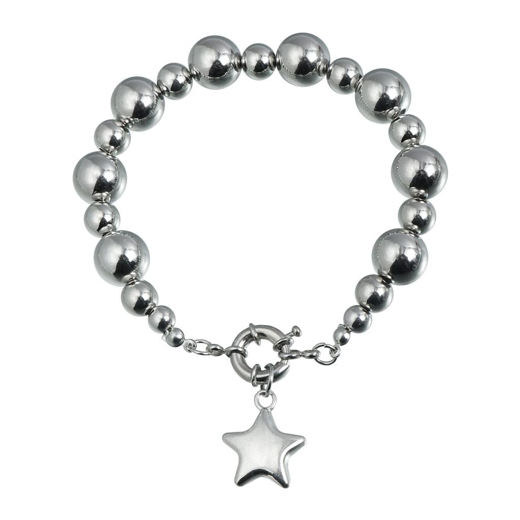 Jewelry Metal Texture Pentagram Pendant Removable Clavicle Chain Necklace Bracelet Set Female