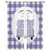 Pastoral Lavender Truck Purple Plaid Tulle Curtains for Living Room Kitchen Bedroom Sheer Tulle for Cafe Hotel Modern Home Decor