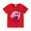 Kirby Neues T-Shirt für Kinder Spielfigur Tee Top Kawaii Anime Kleidung Mode Cartoon Kurzarm Kinder Lockere Kleidung Geschenk