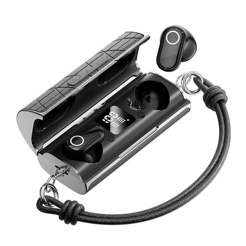 New Mini Half-in-ear Bluetooth Headset Digital Display Girls Small Satchel Short Handle Long Battery Life Private Mold