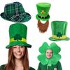 Unisex Zylinderhut Irischer Kleeblatt-Zylinderhut Leprechaun-Hut Grüner Irischer Hut für den Heiligen. Patrick Day Kostümzubehör