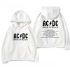 Trend European and American Hard Rock Metal Band ACDC Autumn and Winter Loose Velvet Hoodie Men's and Women's Coat Clothes