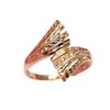 Purple Gold Hollow Ring Personalized Fashion Rose Gold Plated Color Gold Car Flower Ring
