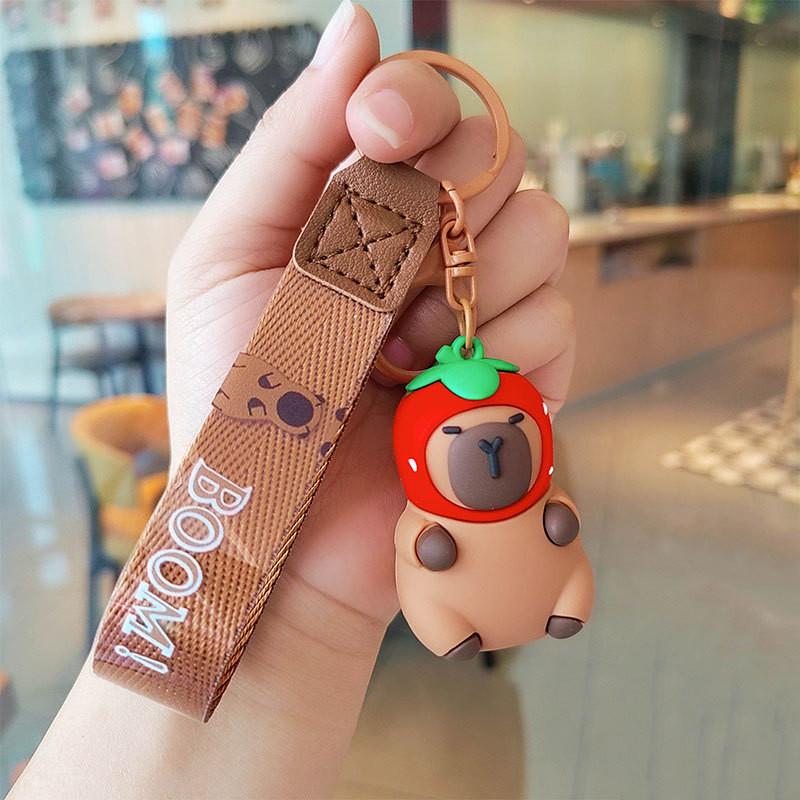 Turtle Lovely Capybara Keyring Resin Cartoon Keychain Gift For Bags And Accessories