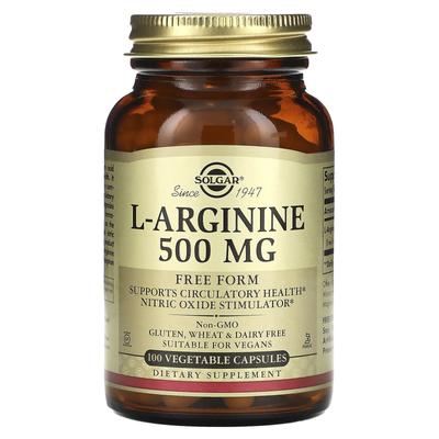 L-Arginina, 500 mg, 100 Capsule Vegetali
