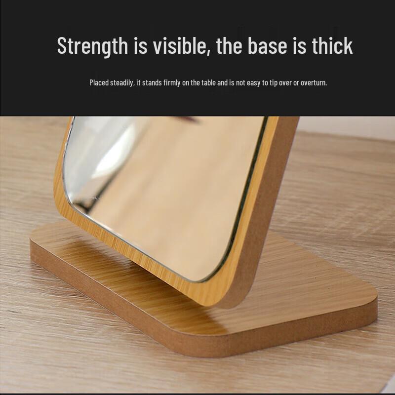 SPACEXPERT Foldable Wooden Makeup Mirror