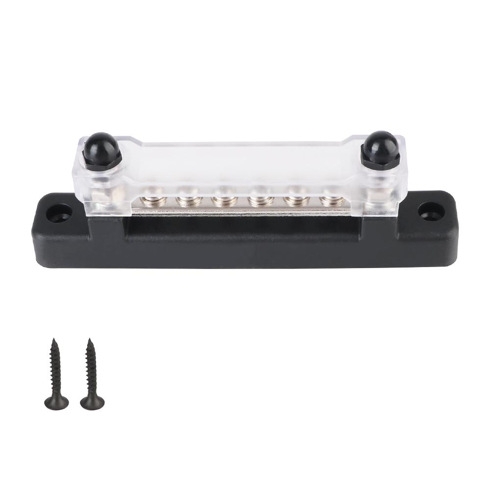48V 150A DC Universal For Boat Truck RV Caravan Car Bus Bar Power Distribution Block 6 Ways Electro Junction Circuit Busbar Plug