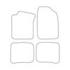 [Blm]To007 Black - Set Of Velour Floor Mats To Fit Toyota Corolla Viii E110 1997-2001 3-Door - Black Trim