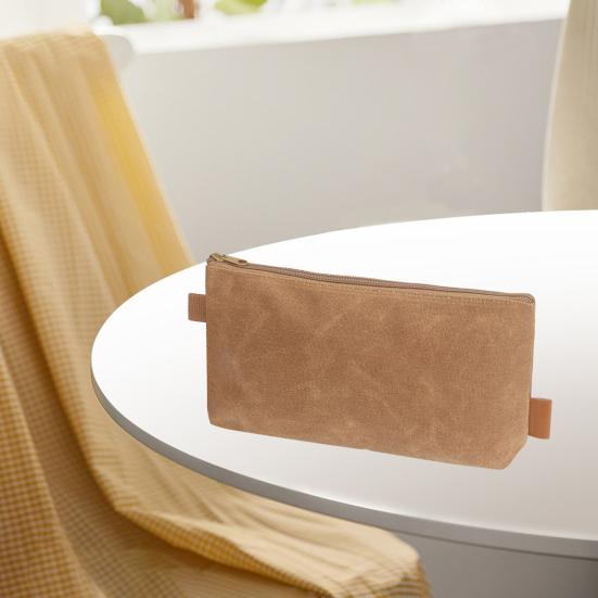 Geantă de depozitare a sculelor Pânză ceară udă rezistentă, portabilă, multifuncțională, cu fund plat, instrumente, gadgeturi, pungă organizatoare, consumabile pentru exterior