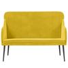 Yellow Velvet Bench 110 X 76 X 80 Cm