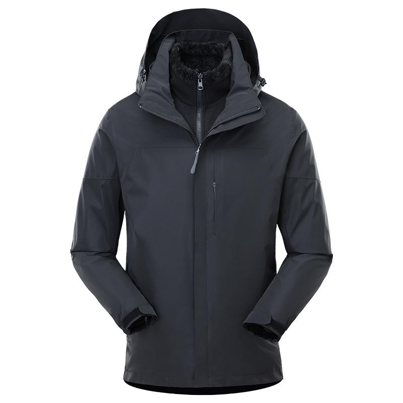 All-Weather 3-in-1 Detachable Mountain Jacket: Waterproof, Windproof, and Warm for Outdoor Climbing - Men's and Women's Styles