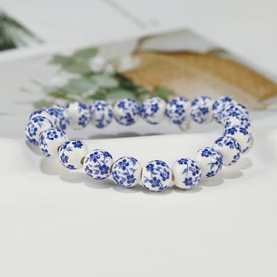 Jingdezhen keramisk pärlblommig armband enkel och elegant medelhög och hög känsla enkelt armband kvinnor