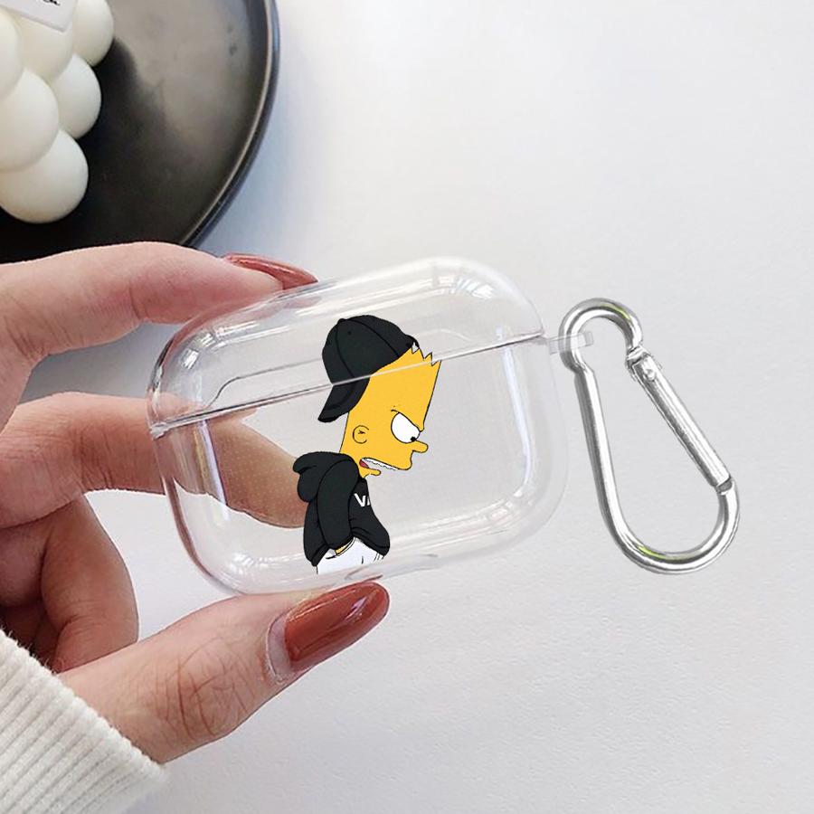 Cartoon The S-simpsons Clear Earphone Cases Cover Case For Airpods 2 3 1 4 Pro Pro2 Pro3