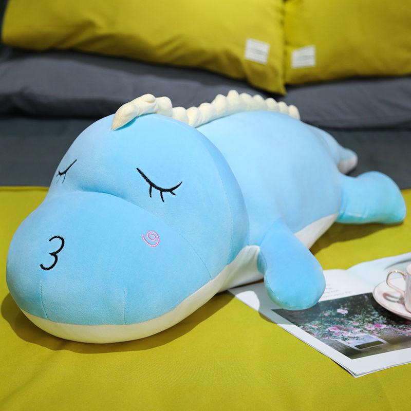 Dinosaurier-Plüschtierpuppe, die mit dir auf dem Bettkissen schläft. Süße Puppe für Mädchen. Große Stoffpuppe. Geburtstagsgeschenk