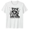 Good Moms Say Bad Words Raccoon Peace Sign Graphic TShirt