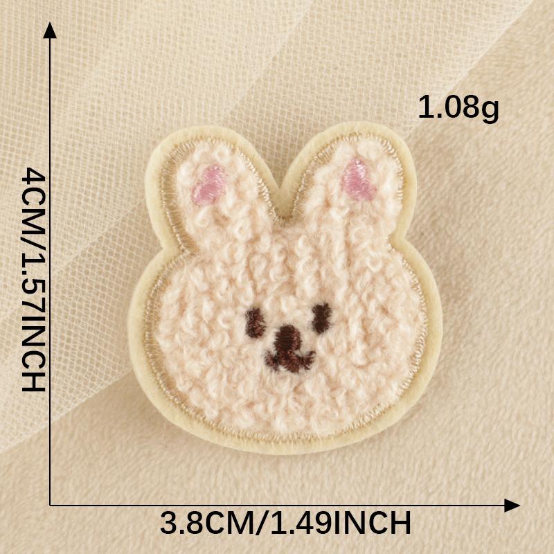 Embroidery Label Shoe and Hat Accessories Towel Embroidery Cartoon Rabbit Embroidery Sticker DIY Self-adhesive Embroidery Patch Sticker