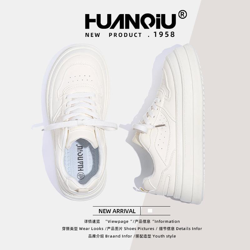Global Thick-soled Heightening Board Shoes Women's ZHQ5935 New Little White Shoes Summer Versatile Light Casual Shoes Board Shoes