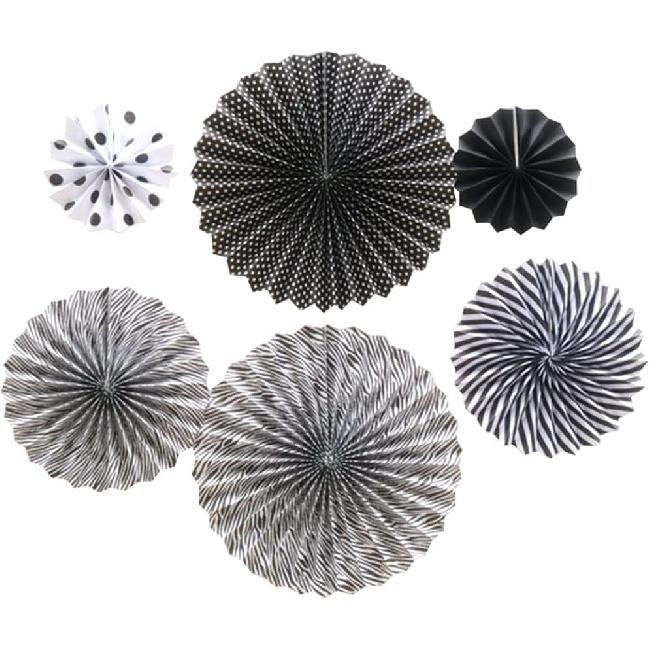 Ruidee 6 PCS Paper Fan Decorations Hanging Paper Fans Decorations with Colorful Paper Fans Rainbow Hanging Paper Fan for Party Decorations Festival