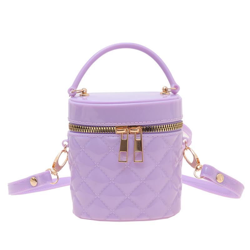 2025 Kids' Jelly Mini Cylinder Crossbody Bag – Cute, Stylish Small Handbag for Makeup & Accessories