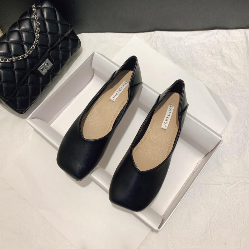 

Мода Мода Женская обувь Весна Новые Круглые Туфли на Плоской Подошве Простая Женская Кожаная Обувь Комфорт Женская Повседневная Обувь Противоскользящая Обувь Мэри Джейн 40 чёрный