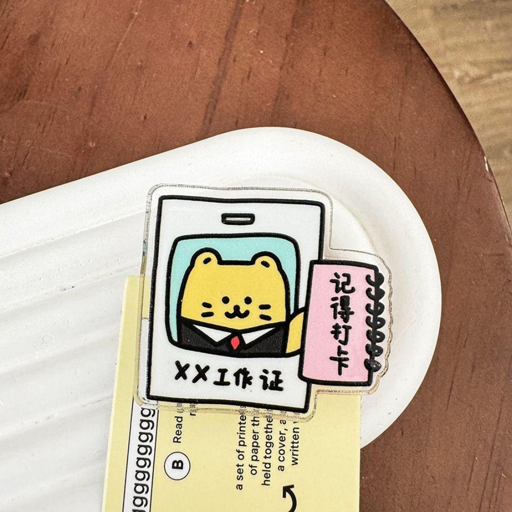 

Creative Laborer Cat Pin Funny Working Cat Badge Cartoon Acrylic Kitty Brooch Gift