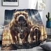 1Pc LightningPuppy Print Flannel Blanket, High quality Comfortable for All Seasons, Home Decor, Warmth and Comfort, Perfect for Christmas Gifts