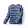 Annual Light Down Jacket Liner Round Neck V Neck Warm Versatile and Thin White Duck Down Long Sleeve Jacket Light