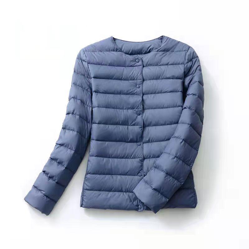 Annual Light Down Jacket Liner Round Neck V Neck Warm Versatile and Thin White Duck Down Long Sleeve Jacket Light