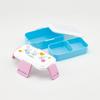 Skater Rappy Bento Soft Made in PFLW4AG Box, 2-Tier, 600ml, Women's, Antibacterial, Filling, Dome-Shaped Lid, Japan,