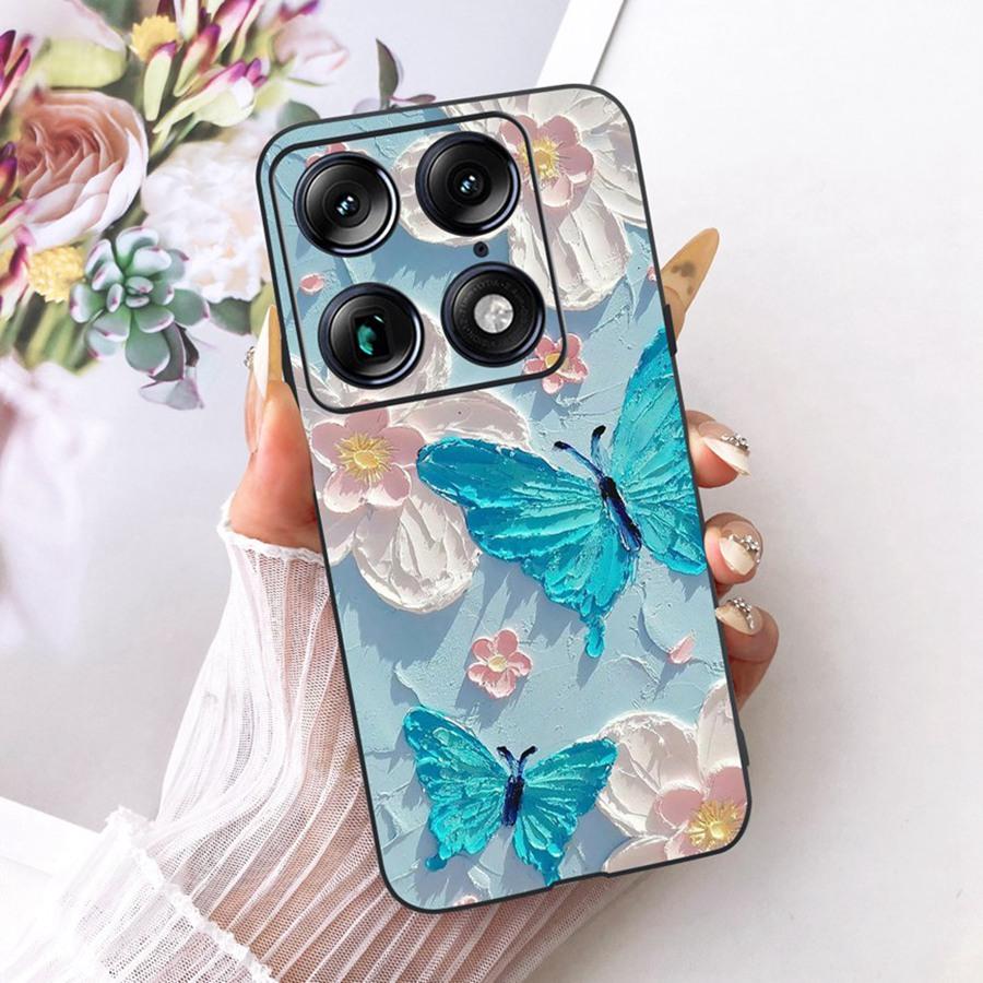 For Motorola Signature 5G Fashion Style Elegant Painted Phone Casing Cover Moto X70 Air Pro Soft Silicone Black TPU Case