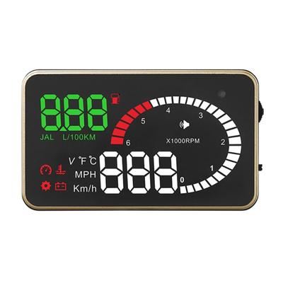 Velocímetro HUD OBD2 Medidor de Velocidade Digital KMH Head-Up Display para Carro Com Alarme de Excesso de Velocidade e Temperatura da Água