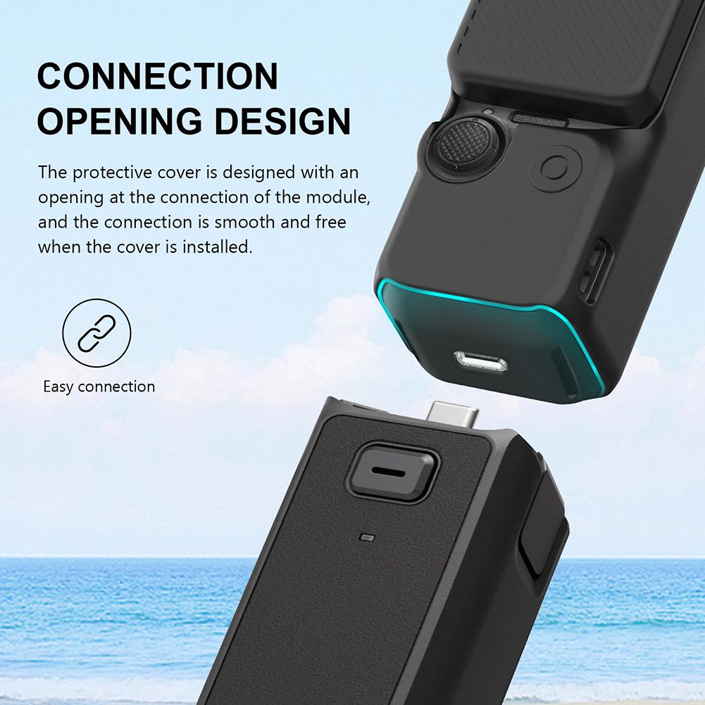 Pro DJI Osmo Pocket 4 Ochranné pouzdro Kryt těla Kryt obrazovky Proti pádu Silikonový Speciální ochranný kryt