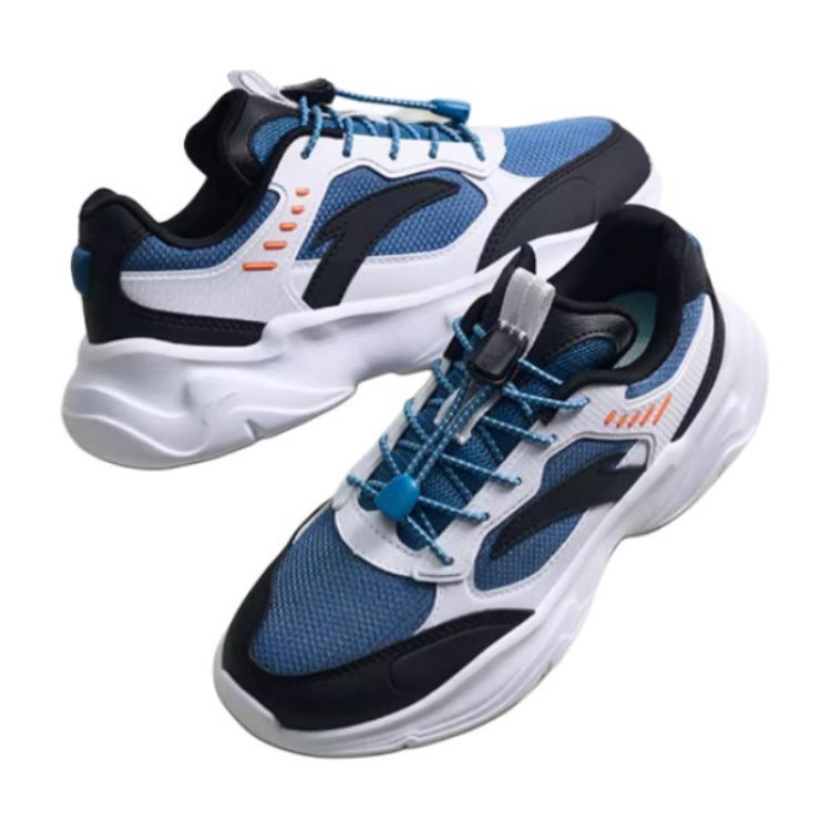 Anta Comfortable Breathable Shock Absorbing Durable Kids Casual Shoes Kids Casual Shoes Blue Black White A312418802-4