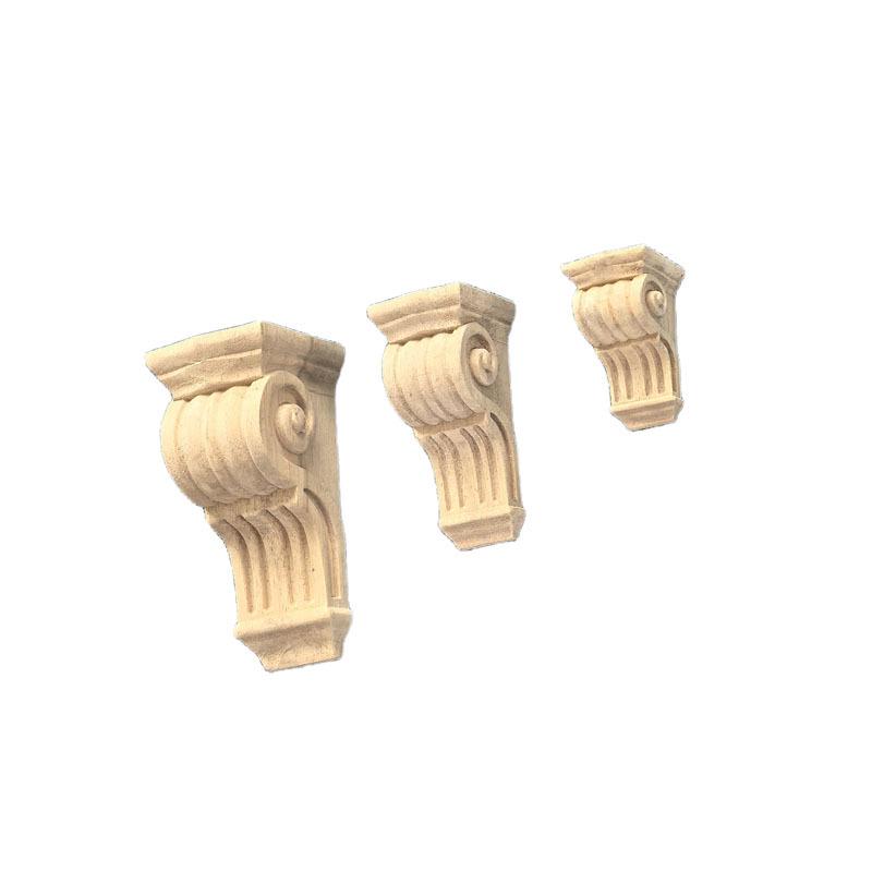 Intaglio su Legno in Stile Europeo: Colonna portacandele da camino, Staffa a trave francese e Decorazione per armadio