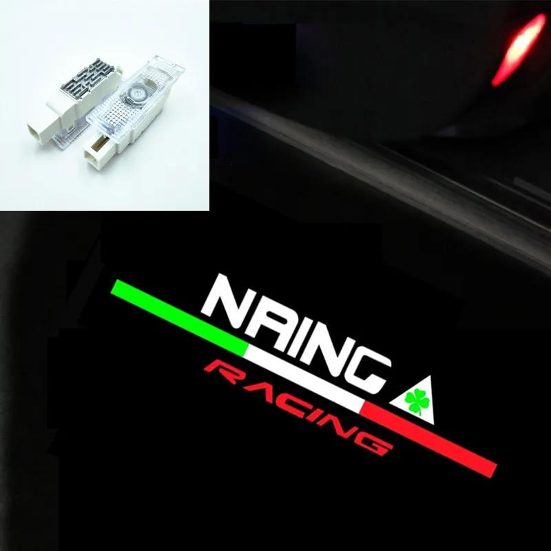 CYYPT1 Car LED Welcome Door Lights Emblem Accessory For Alfa Romeo 156 159 147 4C 8C 166 Giulia Giulietta Mito Stelvio Spider GT Tonale