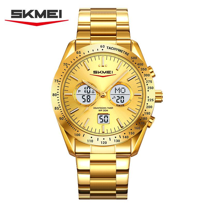 SKMEI 2503 Reloj Hombre New Luxury Business Men's Sports Digital Watch Dual Display Waterproof Electronic Multifunctional Clock