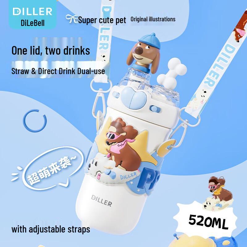 Diller Dachshund Insulated Water Bottle