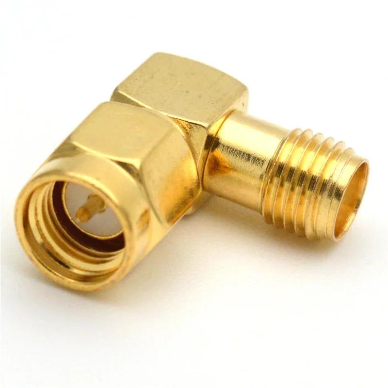 5/20Pcs 3 Way 90 Degree Right Angle SMA Adapter Brass Gold Plated Male Female SMA Connector