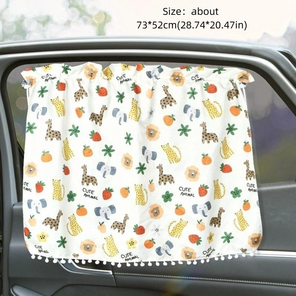 Embroidered Car Window Sunshade UV Protection Rear Side Window Curtain For Kid Baby Children