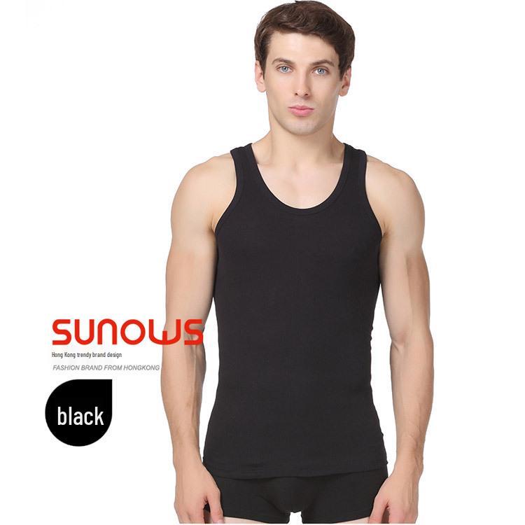 Men's Lightweight Breathable Cotton Y-Back Tank Top for Fitness and Sports