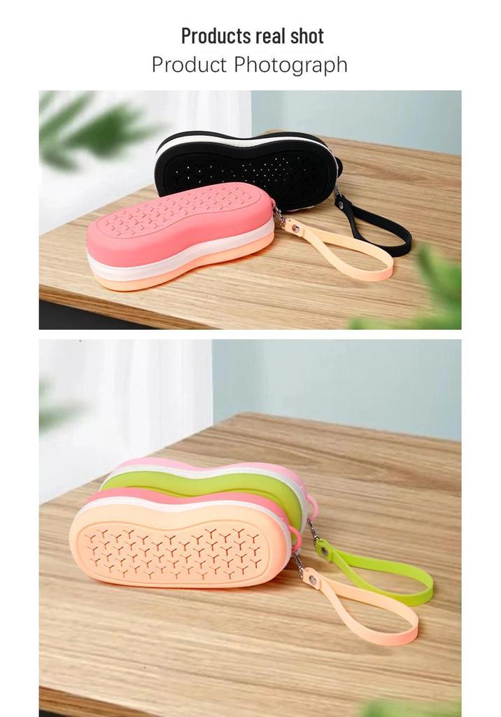 Portable Silicone Goggle Case with Double-Sided Ventilation Holes and Spacious Capacity, Featuring a Fashionable Handle.