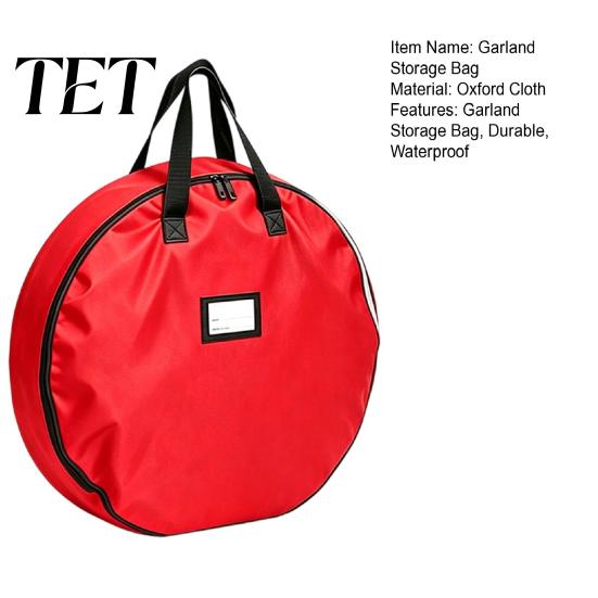 Durable Garland Protection Case Large Round Storage Bag, Waterproof Oxford Container with Reinforced Carrying Handles Handles, Tear-Resistant Tote for