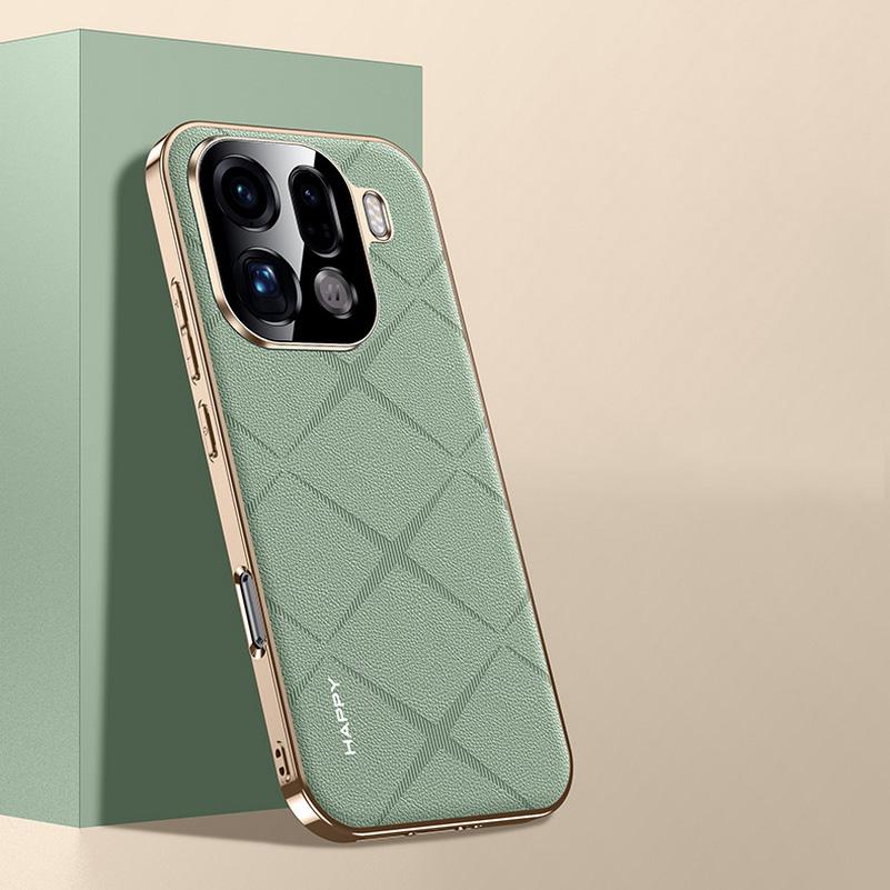 Einfache Leder + Kameraobjektiv-Schutzhülle Für OPPO Find X9 Pro Find X9 X8 Pro X7 Schlank Gute Textur Abdeckung