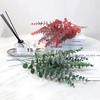 10pcs Green Artificial Eucalyptus Leaves Silver Dollar Greenery Fake Plant Green Branch Wedding Party Floral Arrangement Decor