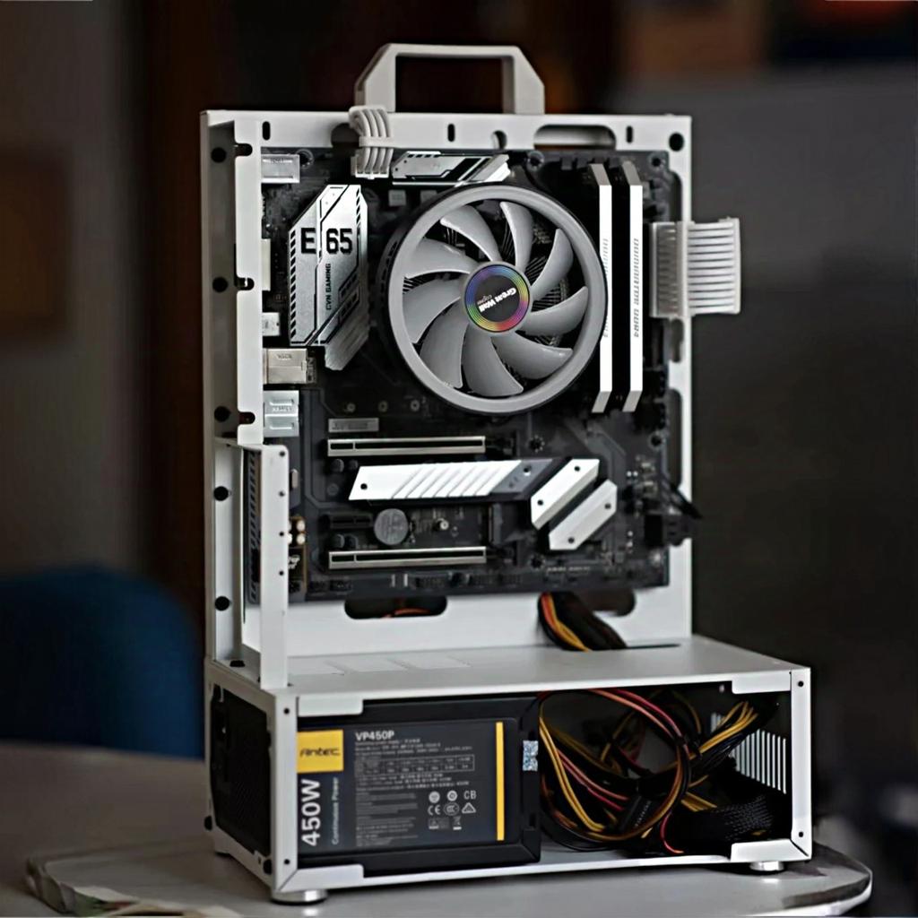 Open Chassis0/360Water-cooled and Air-cooled Rack ATX/MATX Graphics Card Vertical Mounting Desktop Host Small Chassis