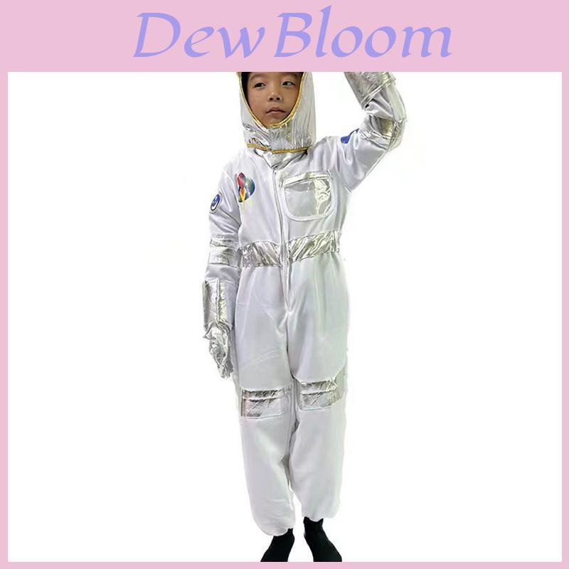 Children's Astronaut Costume Cosplay Space Flight Jumpsuit Unisex Spacesuit Outfit