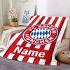 Custom Name Bayern Munich Theme Printed Blanket Perfect For Couch Bed Travel Outdoor Use Machine Washable Cozy Durable