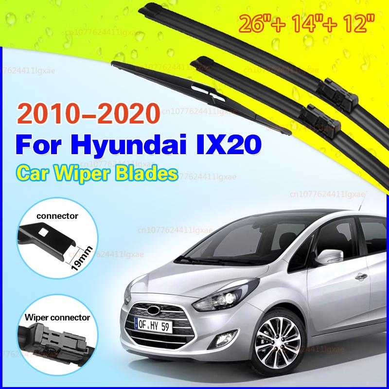 

Wiper Front & Rear Wiper Blades Set For Hyundai IX20 2010 - Windshield Windscreen Window Rain Brushes 26 +14 +12 Front Rear 3pcs