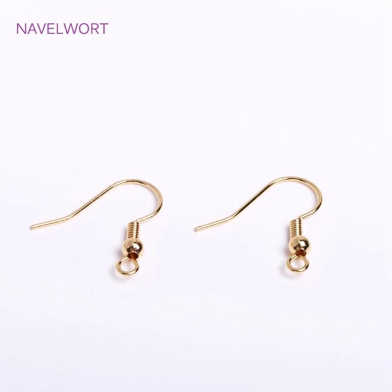 Earrings Accessories,18K Gold Plated Earrings Hook Components Ear Wire,DIY Jewelry Making Earring Findings Accessories